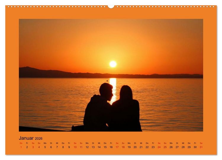 Produktbild: Den Sonnenuntergang gemeinsam genie&szlig;en (Wandkalender 2026 DIN A2 quer), CALVENDO Monatskalender