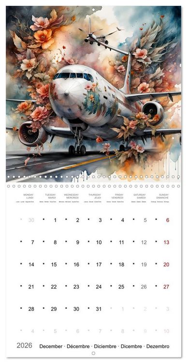 Produktbild: De la m&eacute;canique po&eacute;tique (Calendrier mural carr&eacute; 2026 30x30 cm) Calendrier double avec une page pour vos prises de notes