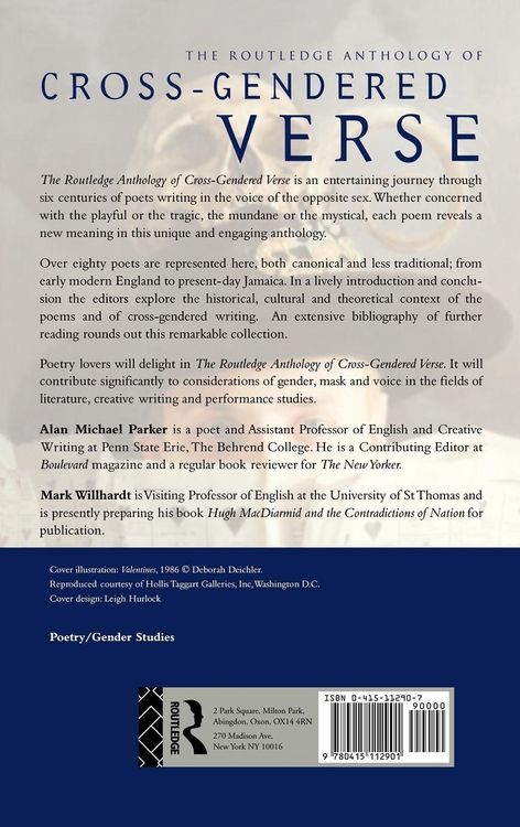 Produktbild: The Routledge Anthology of Cross-Gendered Verse