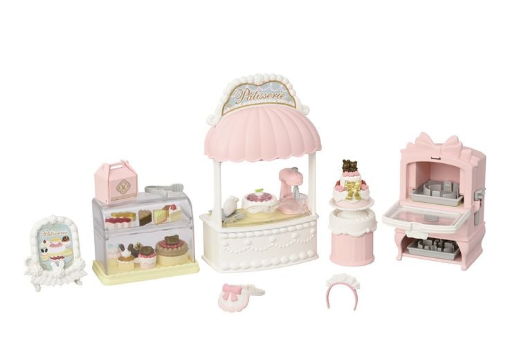 Produktbild: Sylvanian Families 5807 - Village Cake Shop Starter Set, Dorfkonditorei Set f&uuml;r Starter Haus, Spielset