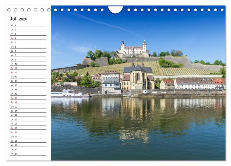 Produktbild: W&Uuml;RZBURG Historisches Stadtherz (Wandkalender 2026 DIN A4 quer), CALVENDO Monatskalender