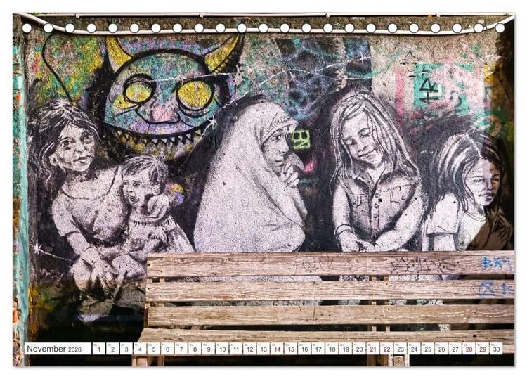 Produktbild: Graffiti: Die Kunst der Stra&szlig;e (Tischkalender 2026 DIN A5 quer), CALVENDO Monatskalender