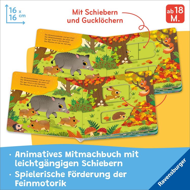 Produktbild: Mein Schiebe-Mitmachbuch - Waldtiere