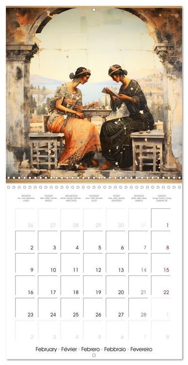 Produktbild: Splendeurs de la Gr&egrave;ce Antique (Calendrier mural carr&eacute; 2026 30x30 cm) Calendrier double avec une page pour vos prises de notes
