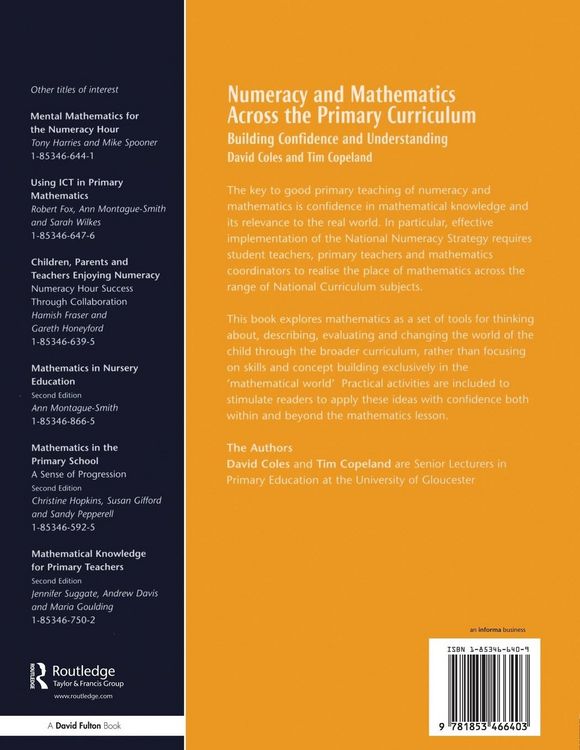 Produktbild: Numeracy and Mathematics Across the Primary Curriculum