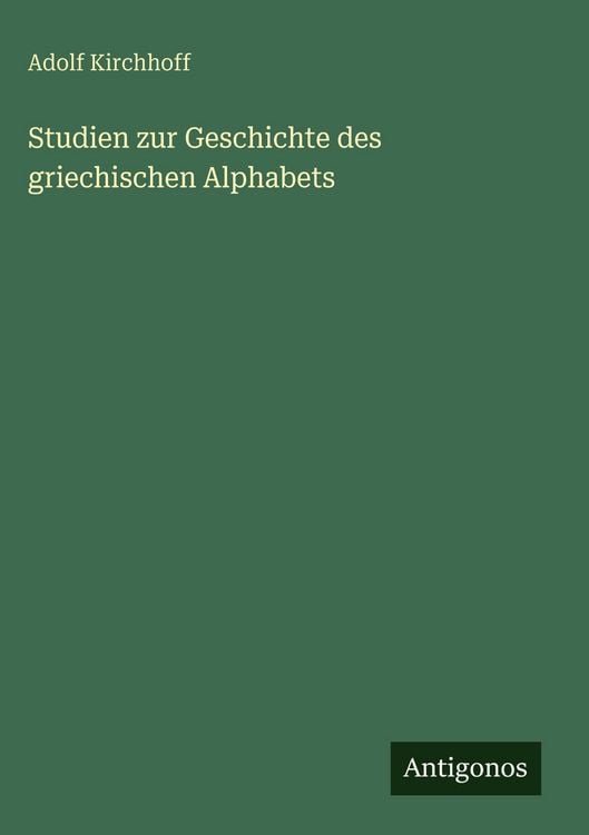 Produktbild: Studien zur Geschichte des griechischen Alphabets
