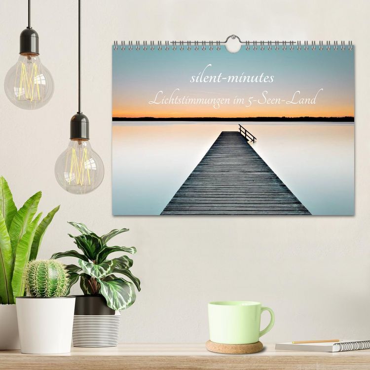 Produktbild: silent minutes - Lichtstimmungen im 5-Seen-Land (Wandkalender 2026 DIN A4 quer), CALVENDO Monatskalender