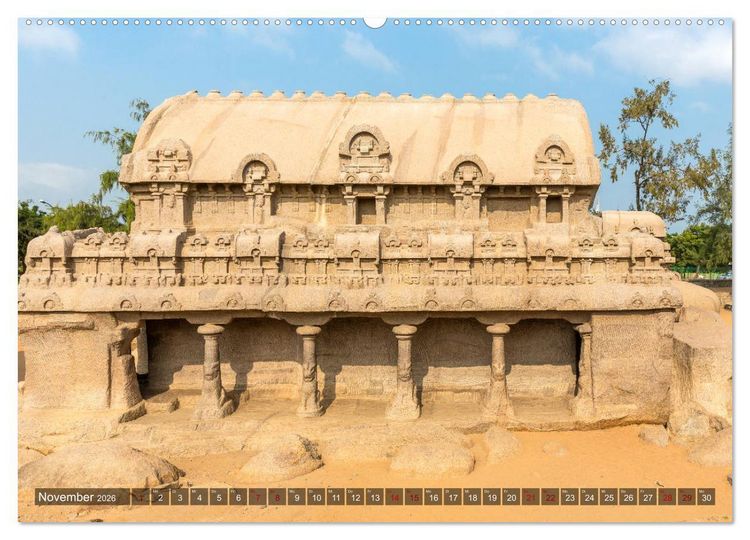 Produktbild: Indien - Mahabalipuram (hochwertiger Premium Wandkalender 2026 DIN A2 quer), Kunstdruck in Hochglanz