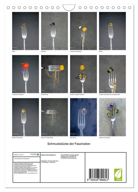 Produktbild: Schmuckst&uuml;cke der Faszination (Wandkalender 2027 DIN A4 hoch), CALVENDO Monatskalender