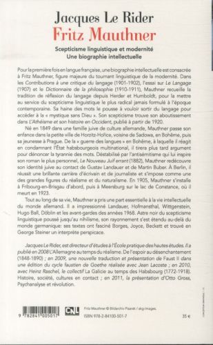 Produktbild: Fritz Mauthner : une biographie intellectuelle