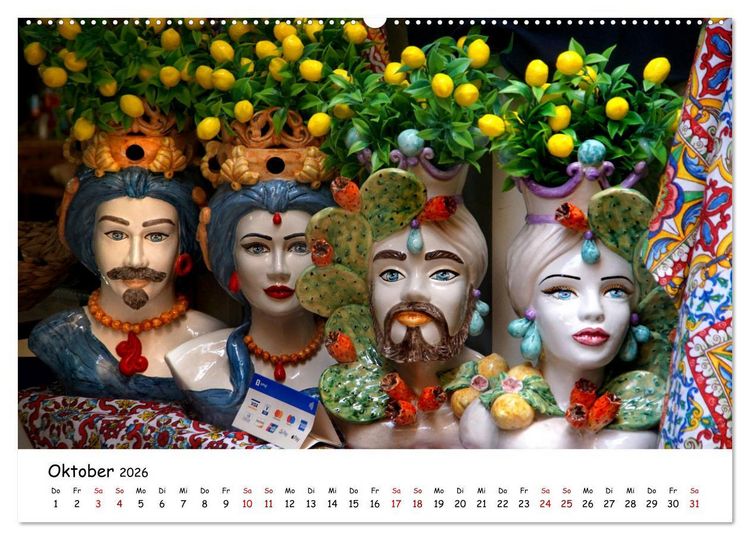 Produktbild: Sizilien - der Osten und die Liparischen Inseln (Wandkalender 2026 DIN A2 quer), CALVENDO Monatskalender