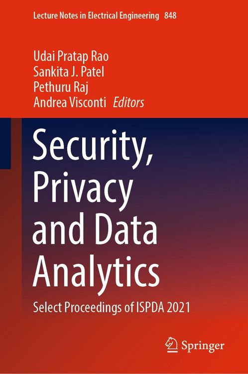 Produktbild: Security, Privacy and Data Analytics