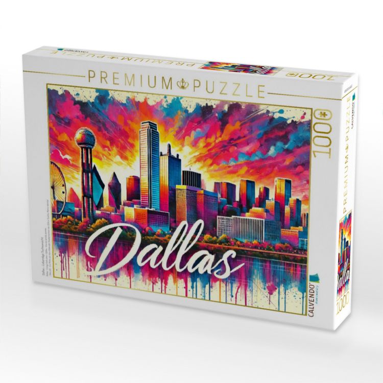 Produktbild: CALVENDO Puzzle Dallas - Lebendige Tucheansicht | 1000 Teile Lege-Gr&ouml;&szlig;e 64x48cm Foto-Puzzle f&uuml;r gl&uuml;ckliche Stunden