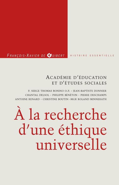 Produktbild: A la recherche d'une &eacute;thique universelle