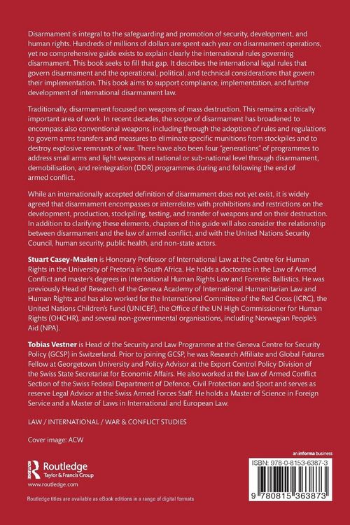Produktbild: A Guide to International Disarmament Law