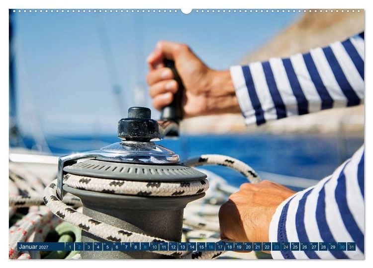 Produktbild: SEGELN - unterwegs mit dem Wind (Wandkalender 2027 DIN A2 quer), CALVENDO Monatskalender