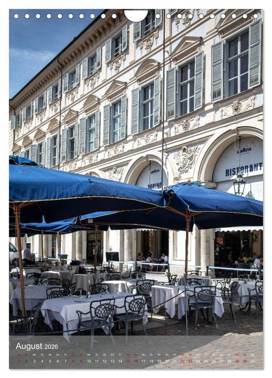 Produktbild: Turin. Geschichte und Architektur. (Wandkalender 2026 DIN A4 hoch), CALVENDO Monatskalender