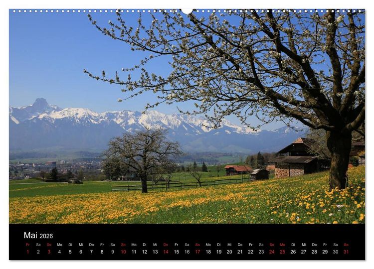 Produktbild: Berner Oberland (Wandkalender 2026 DIN A2 quer), CALVENDO Monatskalender