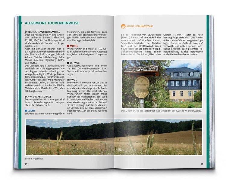 Produktbild: KOMPASS Wanderf&uuml;hrer Th&uuml;ringer Wald mit Rennsteigtouren, 55 Touren mit Extra-Tourenkarte