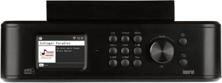 Produktbild: Imperial DABMAN i460 (sw) Internet K&uuml;chenradio Internet, DAB+, UKW, FM Bluetooth&reg;, Internetradio, UKW, USB, WLAN, Notfallradio