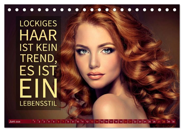 Produktbild: Coiffeur - Wellness f&uuml;r die Haare - mit Spr&uuml;chen (Tischkalender 2026 DIN A5 quer), CALVENDO Monatskalender
