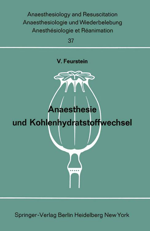 Produktbild: Anaesthesie und Kohlenhydratstoffwechsel