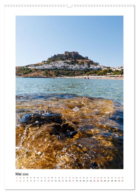 Produktbild: Rhodos, die Sonneninsel (Wandkalender 2026 DIN A2 hoch), CALVENDO Monatskalender