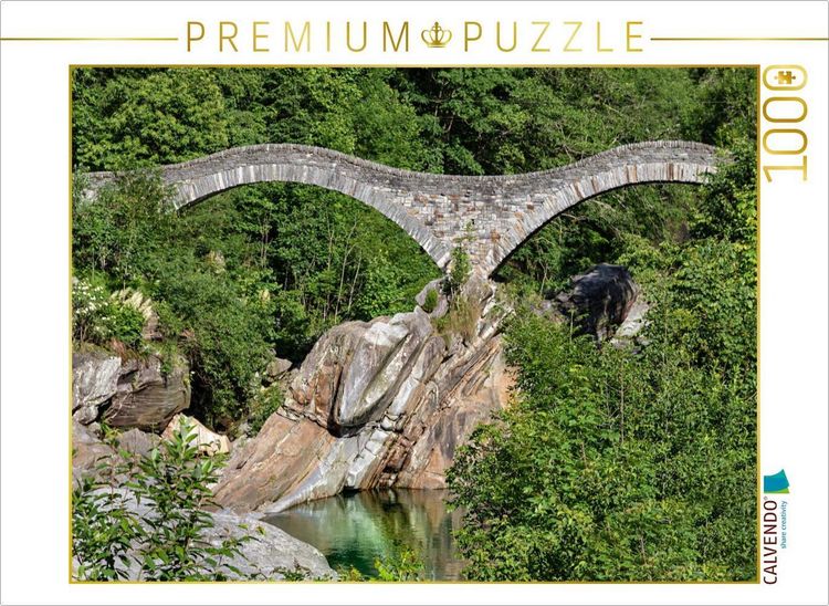 Produktbild: CALVENDO Puzzle Il Ponte dei Salti - Lavertezzo | 1000 Teile Lege-Gr&ouml;&szlig;e 64x48cm Foto-Puzzle f&uuml;r gl&uuml;ckliche Stunden