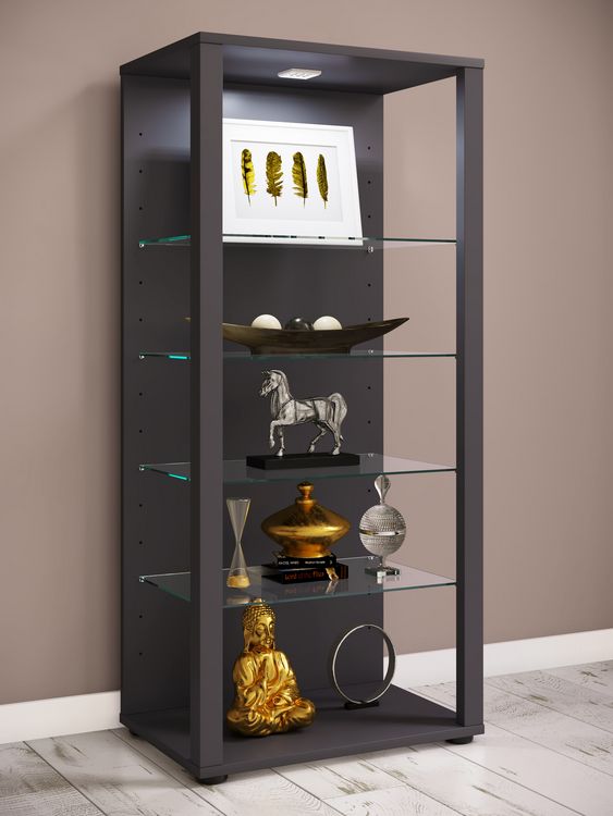 Produktbild: Holz Glas Stand Vitrine Sammelvitrine Glasol lll