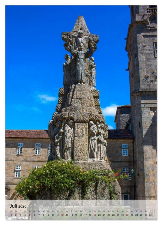 Produktbild: Santiago de Compostela &ndash; Glanz vergangener Jahrhunderte (Wandkalender 2026 DIN A4 hoch), CALVENDO Monatskalender