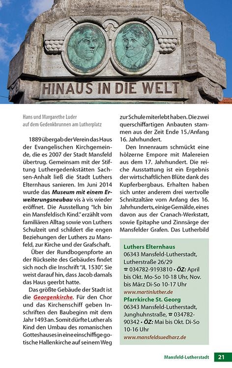 Produktbild: Der Reformator Martin Luther - Reisef&uuml;hrer