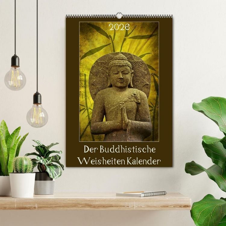 Produktbild: Der Buddhistische Weisheiten Kalender (Wandkalender 2026 DIN A2 hoch), CALVENDO Monatskalender