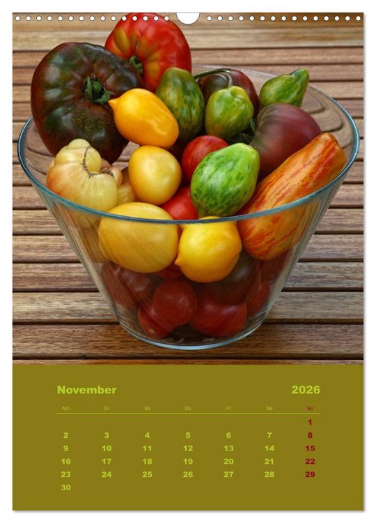 Produktbild: Tomaten - Alles BIO! (Wandkalender 2026 DIN A3 hoch), CALVENDO Monatskalender