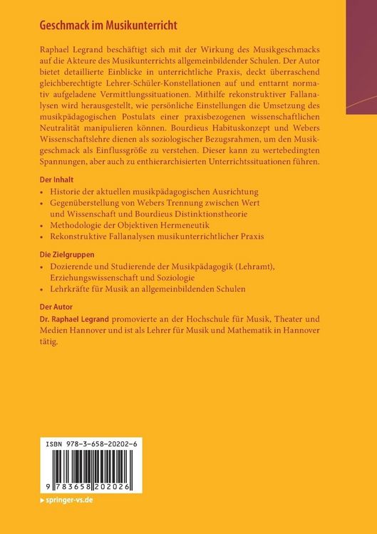 Produktbild: Geschmack im Musikunterricht
