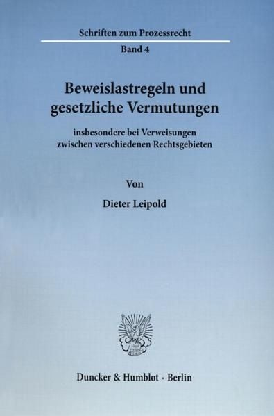 Produktbild: Beweislastregeln und gesetzliche Vermutungen