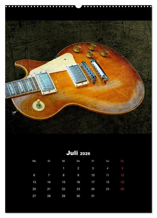 Produktbild: Vintage Gitarren (hochwertiger Premium Wandkalender 2026 DIN A2 hoch), Kunstdruck in Hochglanz