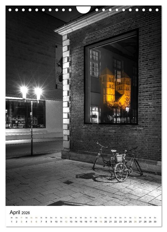 Produktbild: M&uuml;nster - erstrahlt bei Nacht (Wandkalender 2026 DIN A4 hoch), CALVENDO Monatskalender