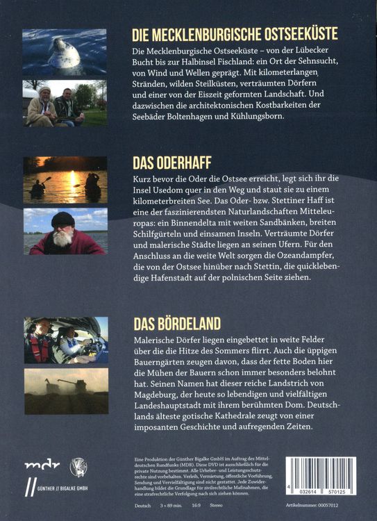 Produktbild: Sagenhaft - Das Oderhaff / Das B&ouml;rdeland / Mecklenburgische Ostseek&uuml;ste [3 DVDs]