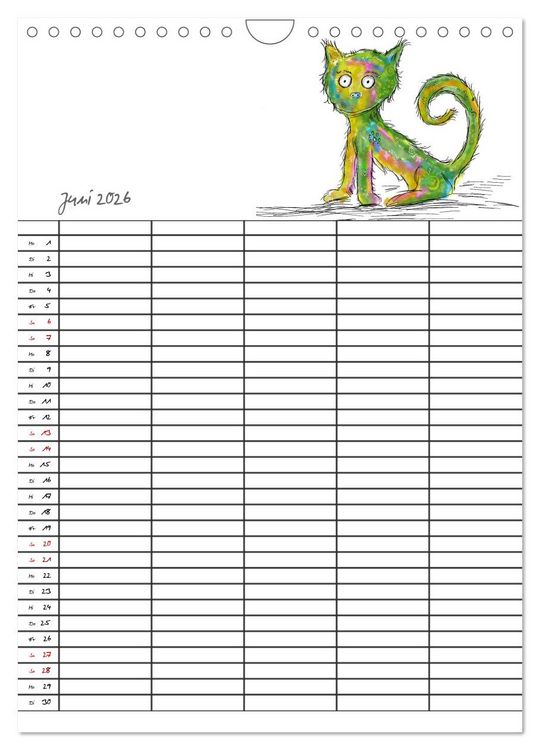 Produktbild: Bunte Freunde (Wandkalender 2026 DIN A4 hoch), CALVENDO Monatskalender