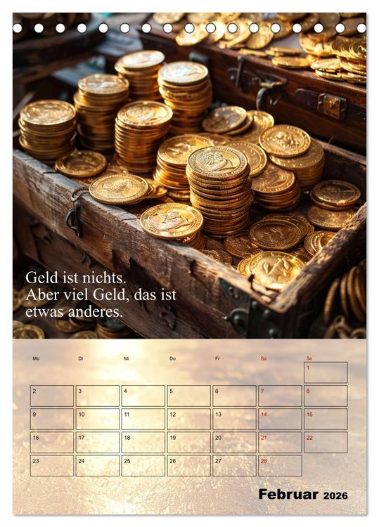 Produktbild: Der Geld-Anlock-Kalender (Tischkalender 2026 DIN A5 hoch), CALVENDO Monatskalender