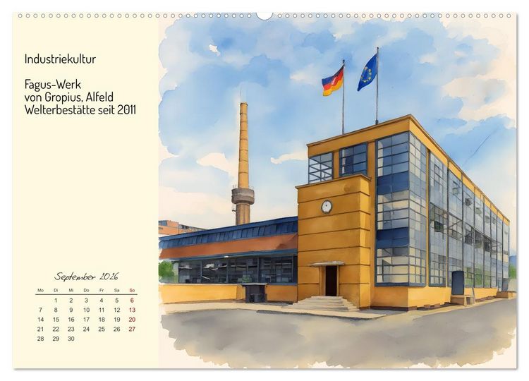 Produktbild: Welterbest&auml;tten Deutschlands (Wandkalender 2026 DIN A2 quer), CALVENDO Monatskalender