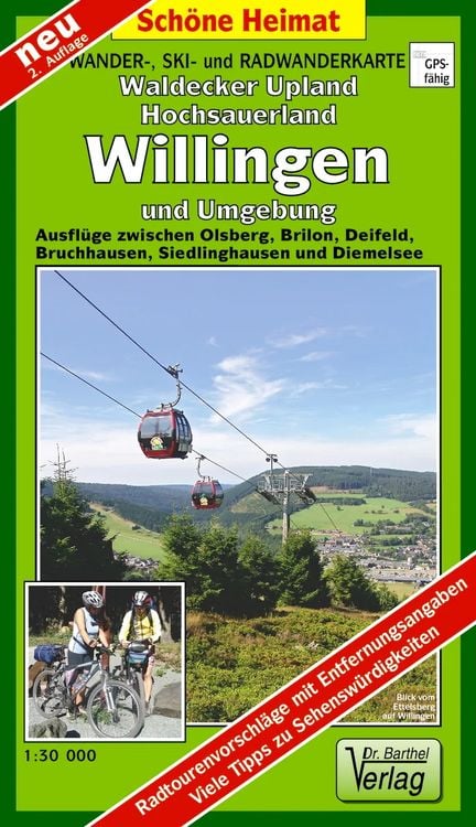 Produktbild: Wander-, Ski- und Radwanderkarte Waldecker Upland, Hochsauerland, Willingen und Umgebung 1:30 000
