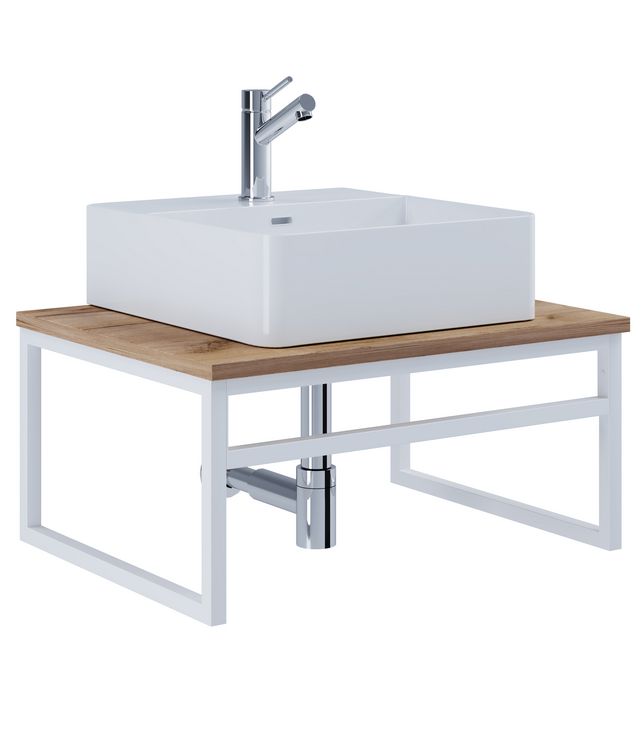 Produktbild: 2-tlg. Waschplatz Waschtisch Waschbecken Bitila 60
