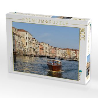 Produktbild: CALVENDO Puzzle Wassertaxi auf dem Canal Grande in Venedig | 1000 Teile Lege-Gr&ouml;&szlig;e 64x48cm Foto-Puzzle f&uuml;r gl&uuml;ckliche Stunden