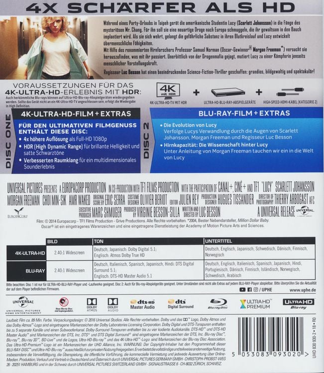 Produktbild: Lucy (4K Ultra HD) (+ Blu-ray)