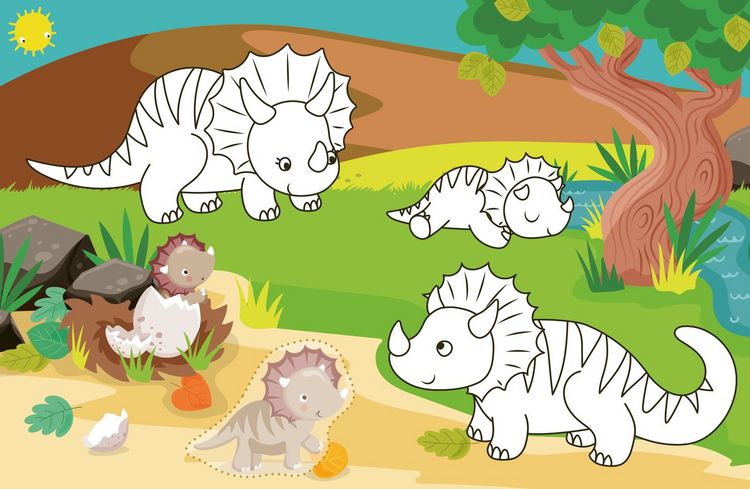 Produktbild: Mein kleines Sticker-Malbuch. Dinosaurier