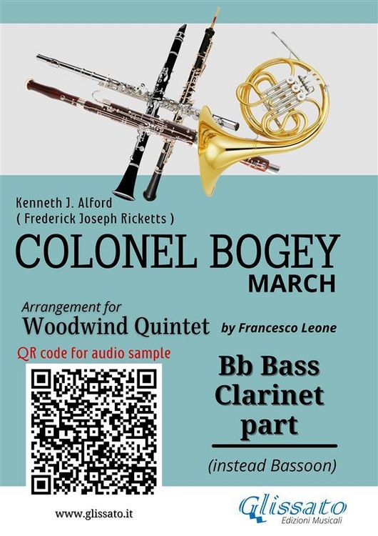 Produktbild: Bb Bass Clarinet (instead Bassoon) part of "Colonel Bogey" for Woodwind Quintet