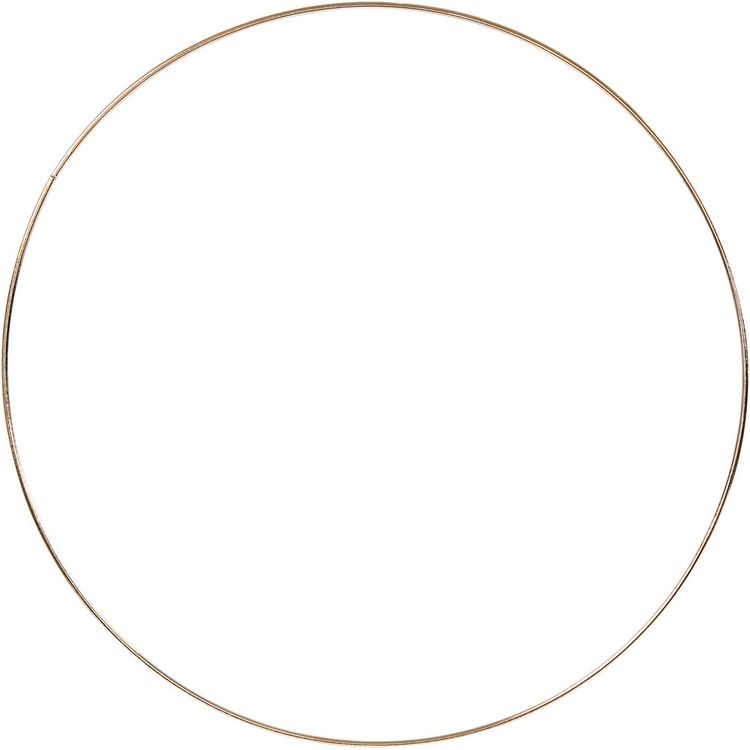 Produktbild: Creativ Company Ring aus Metalldraht, D 30 cm, Dicke 3 mm, Gold, 1 Stk