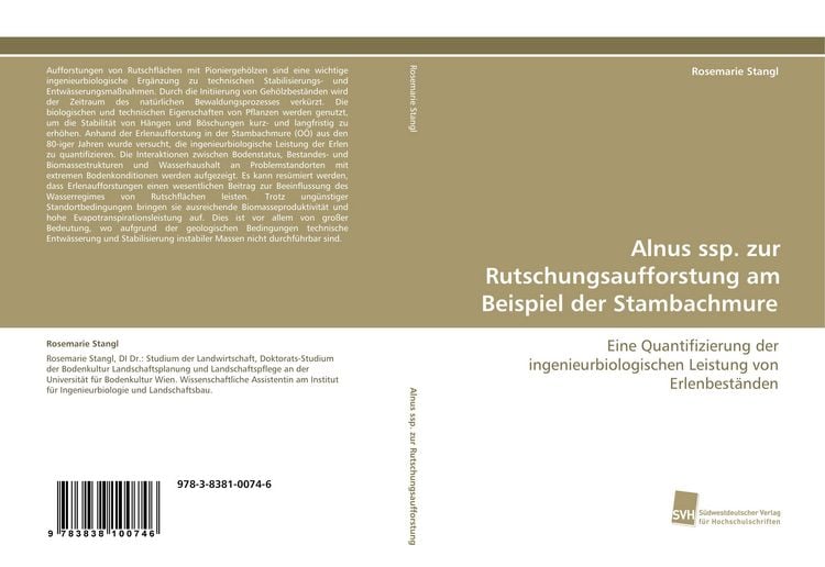 Produktbild: Alnus ssp. zur Rutschungsaufforstung am Beispiel der Stambachmure