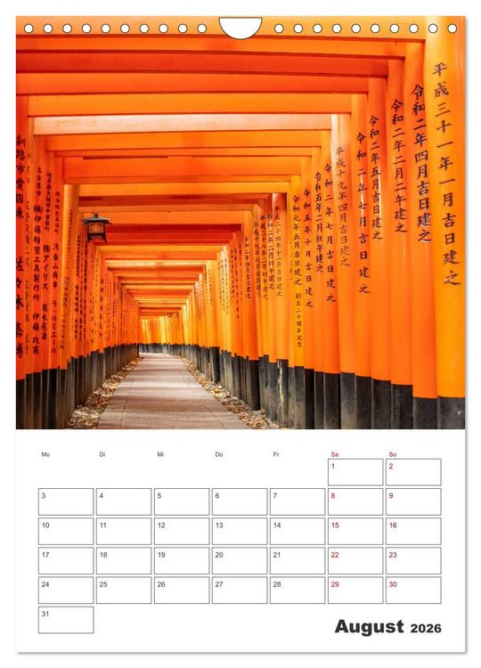 Produktbild: Eine Rundreise - Japan (Wandkalender 2026 DIN A4 hoch), CALVENDO Monatskalender